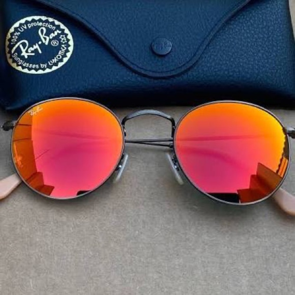 Ray Ban round metal Sunglasses